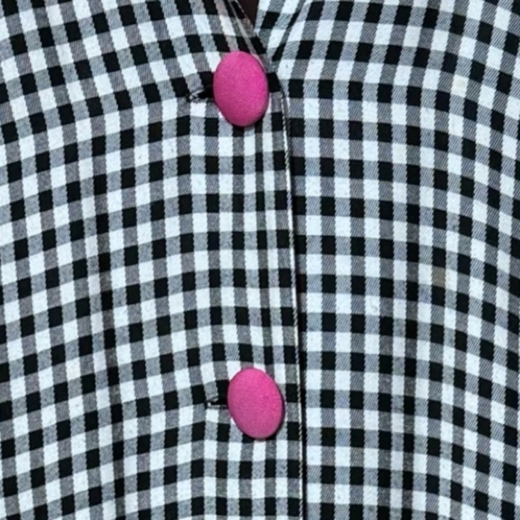 VINTAGE HOLLY SHARP SHIRT DRESS or Tunic size small gingham check trendy Gingham - Picture 4 of 7